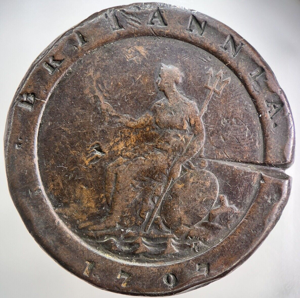 1797 George III Cartwheel Two - Pence Coin | Very High Grade | a1980
