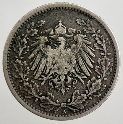 1905 Germany 1/2 Half Mark Silver Coin | Collectable Grade | a2934