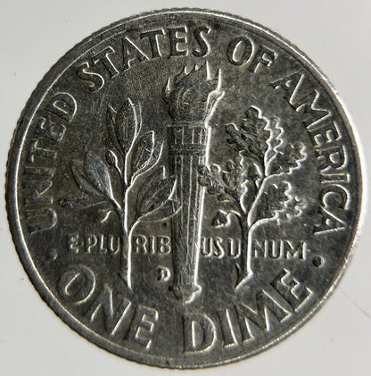 1959 - D US USA Roosevelt Dime Silver Coin | Fine Collectable Grade