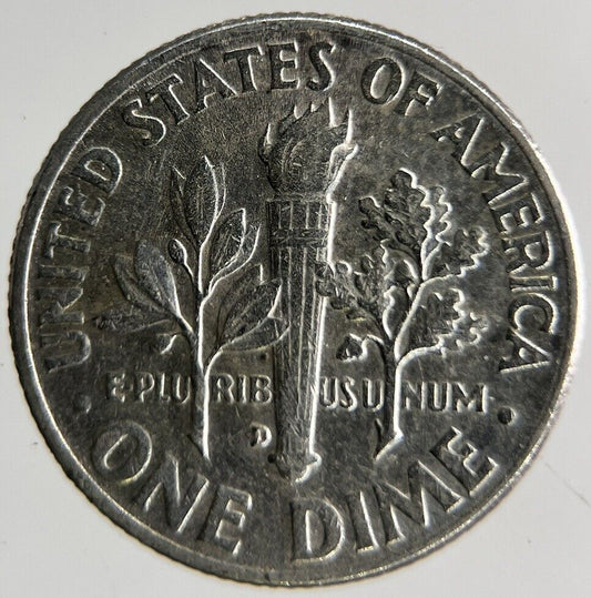 1959 - D US USA Roosevelt Dime Silver Coin | Fine Collectable Grade
