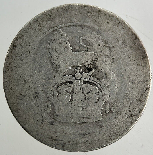 1914 George V Sixpence Silver Coin | Fair Grade