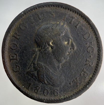1806 George III 3rd One Penny Coin | Fine Collectable Grade