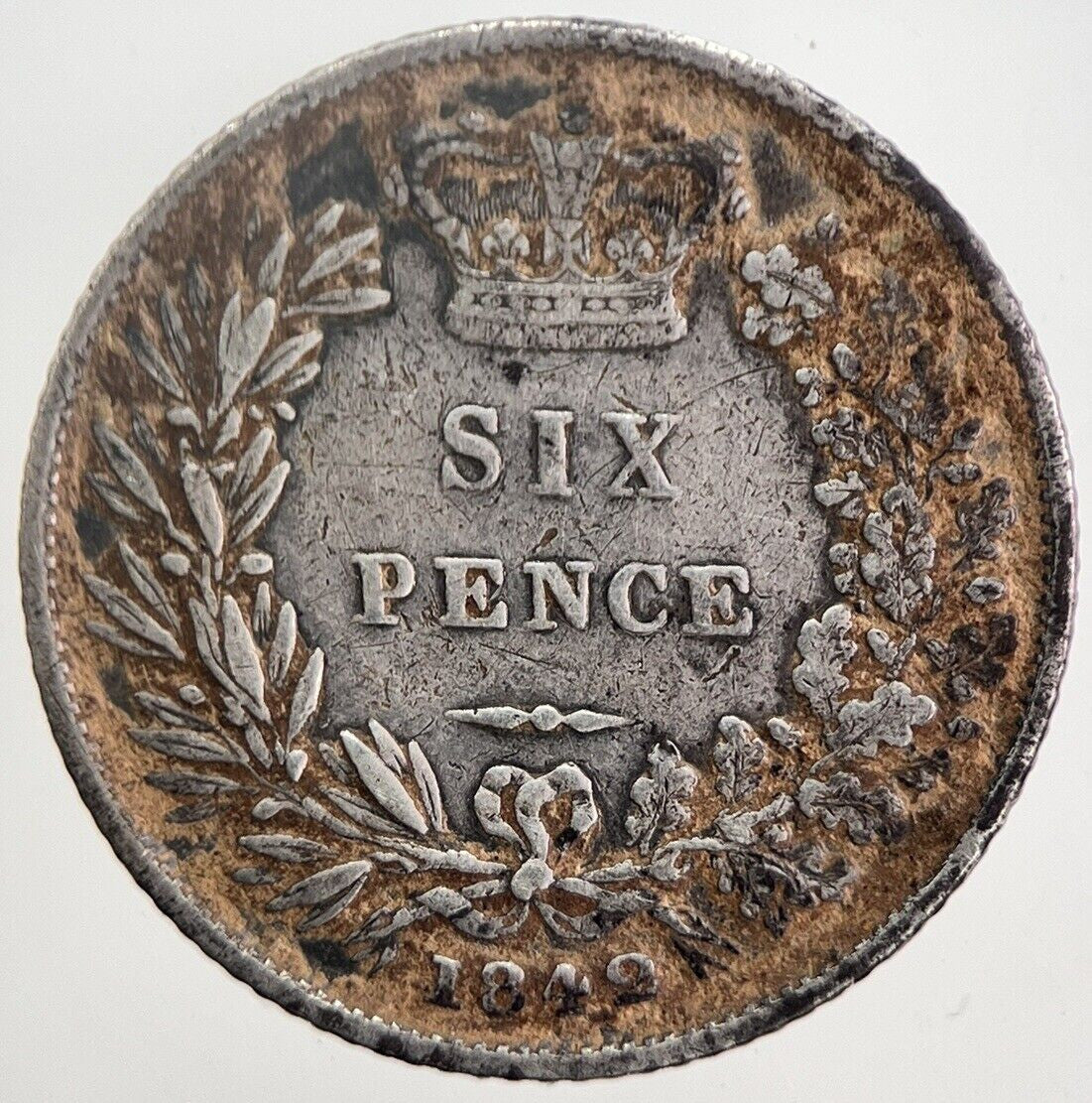 1842 Victoria Sixpence Silver Coin | Fine Collectable Grade | a5857