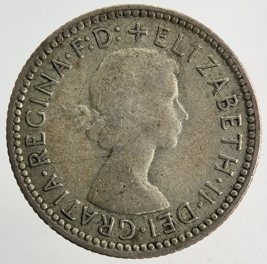 1958 Australia Sixpence Silver Coin | Fine Collectable Grade