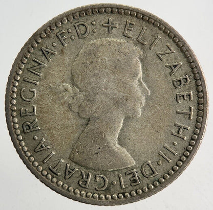 1958 Australia Sixpence Silver Coin | Fine Collectable Grade