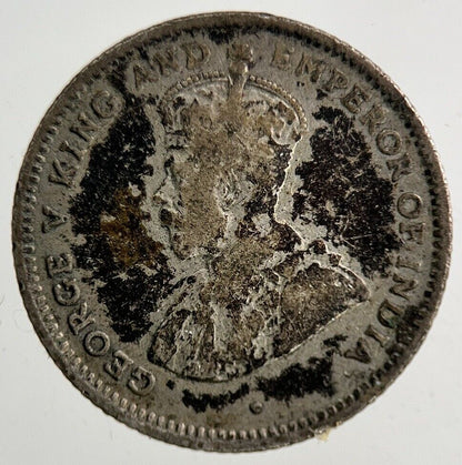 1920 Ceylon 25 Cents Silver Coin | Fine Collectable Grade