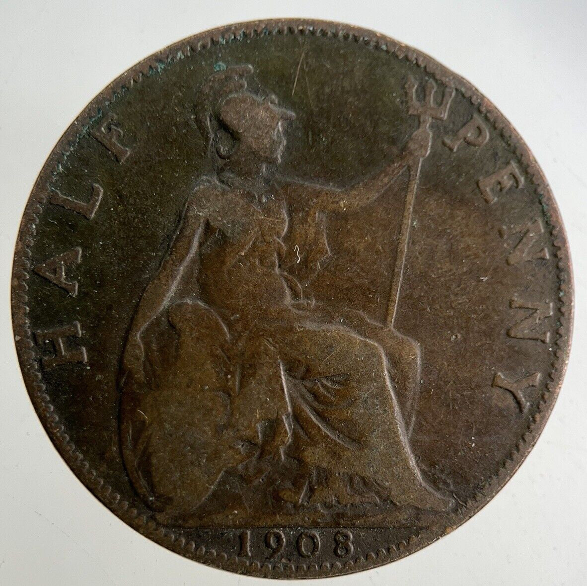 1908 Edward VII Half - Penny Coin | Collectable Grade