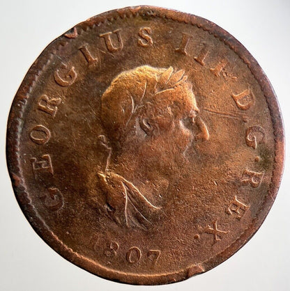 1807 George III Half - Penny Coin | Collectable Grade | a2893