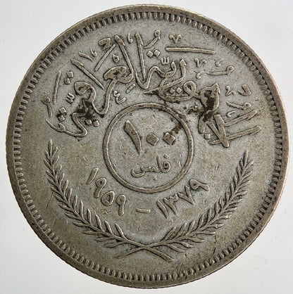 1959 Iraq 100 Fils Silver Coin | Fine Collectable Grade