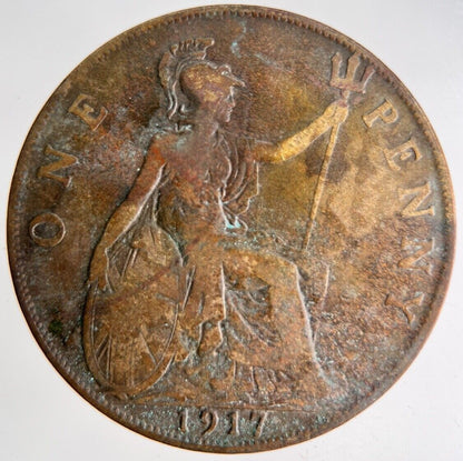 1917 George V One Penny Coin | Collectable Grade
