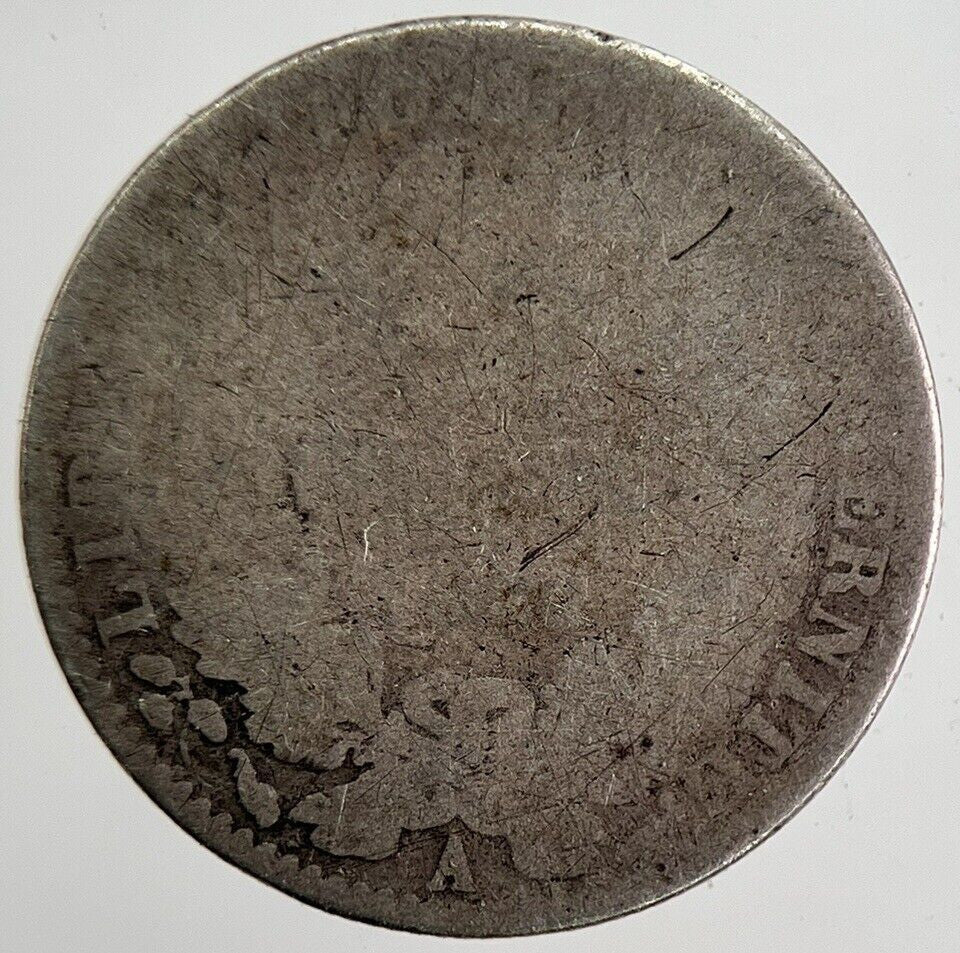 1873 France 50 Centimes Silver Coin | Worn Grade