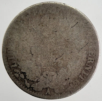 1873 France 50 Centimes Silver Coin | Worn Grade