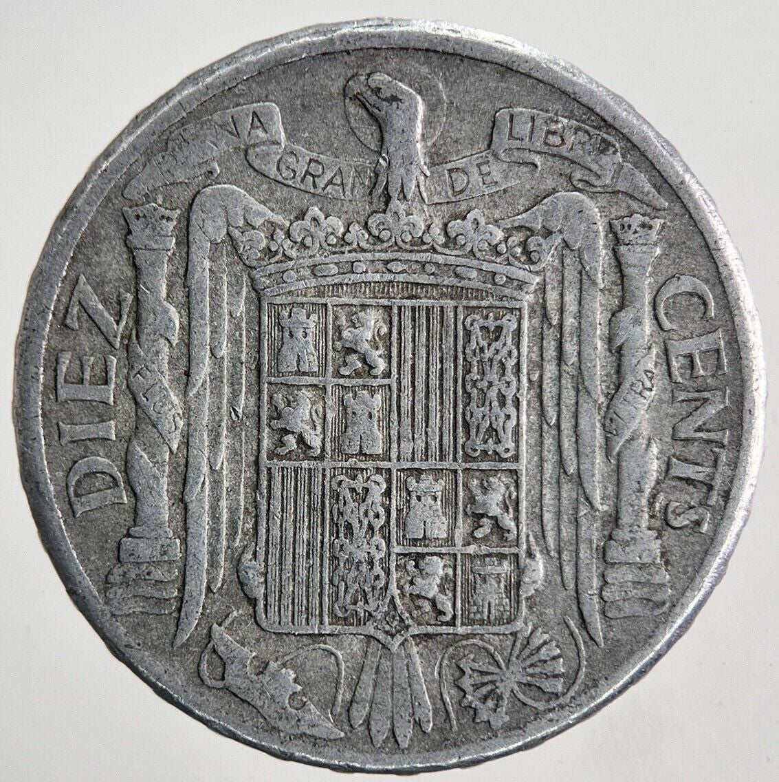 1941 Spain Diez 10 Cents Centimos Coin | Fine Collectable Grade | a6660