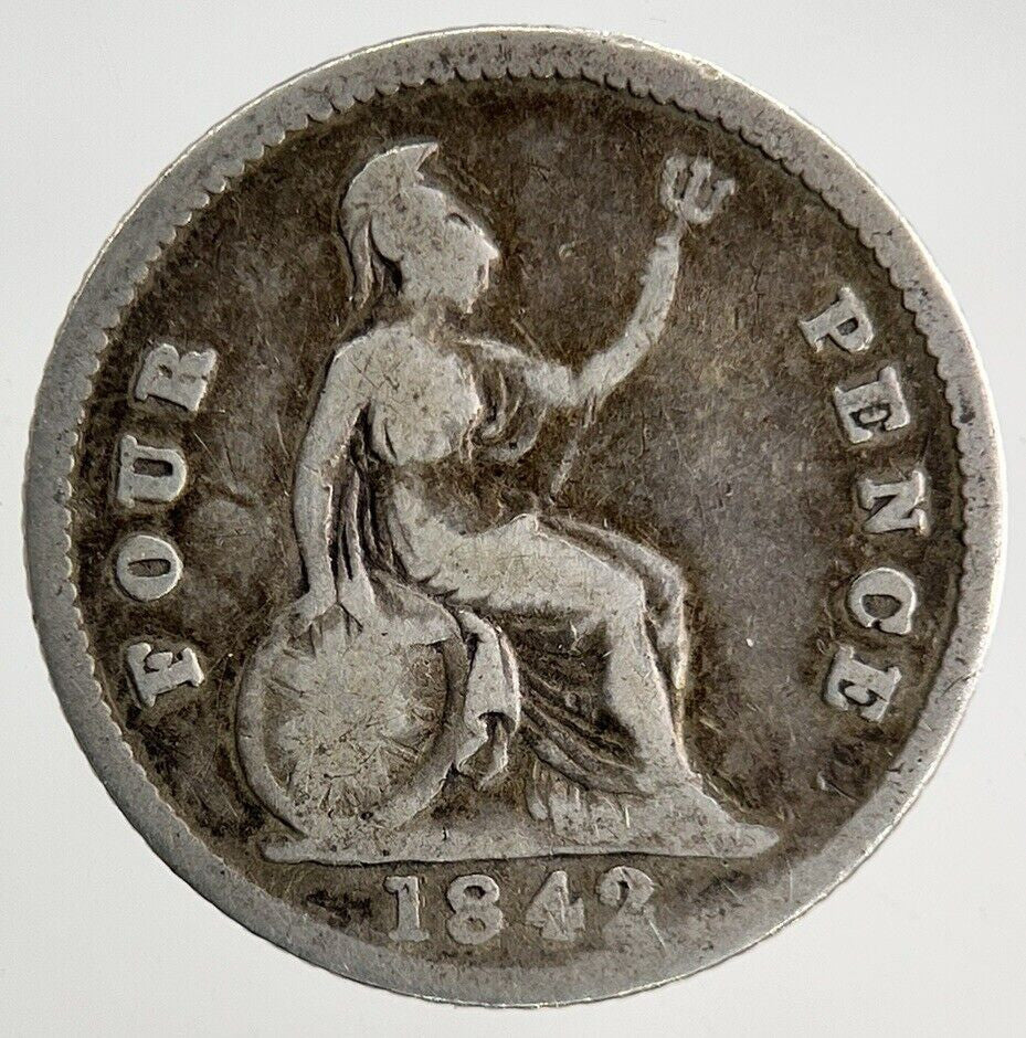 1842 Victoria Four-Pence Groat Silver Coin | Collectable Grade