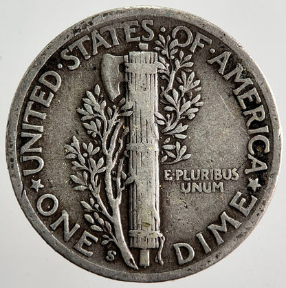 1945 - S US USA Mercury Dime Silver Coin | Fine Collectable Grade