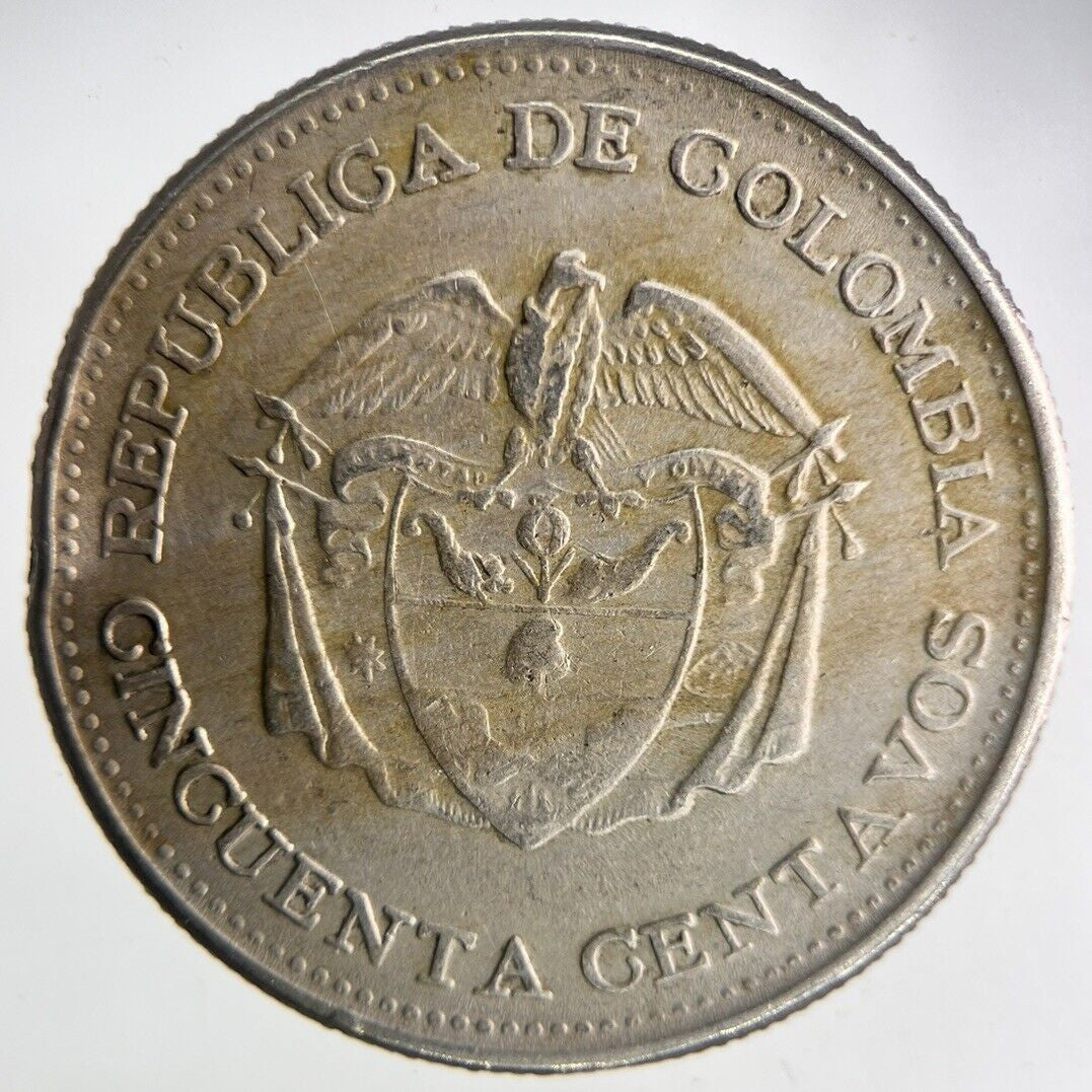 1963 Colombia 50 Centavos Coin | Fine Collectable Grade