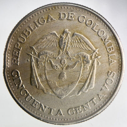 1963 Colombia 50 Centavos Coin | Fine Collectable Grade