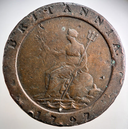 1797 George III Large Cartwheel Two - Pence Coin | Fine Collectable Grade | a1126