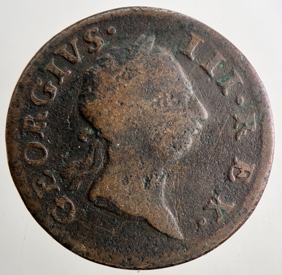 1769 George IV Irish Hibernia Half - Penny Coin | Fine Collectable Grade | a9489