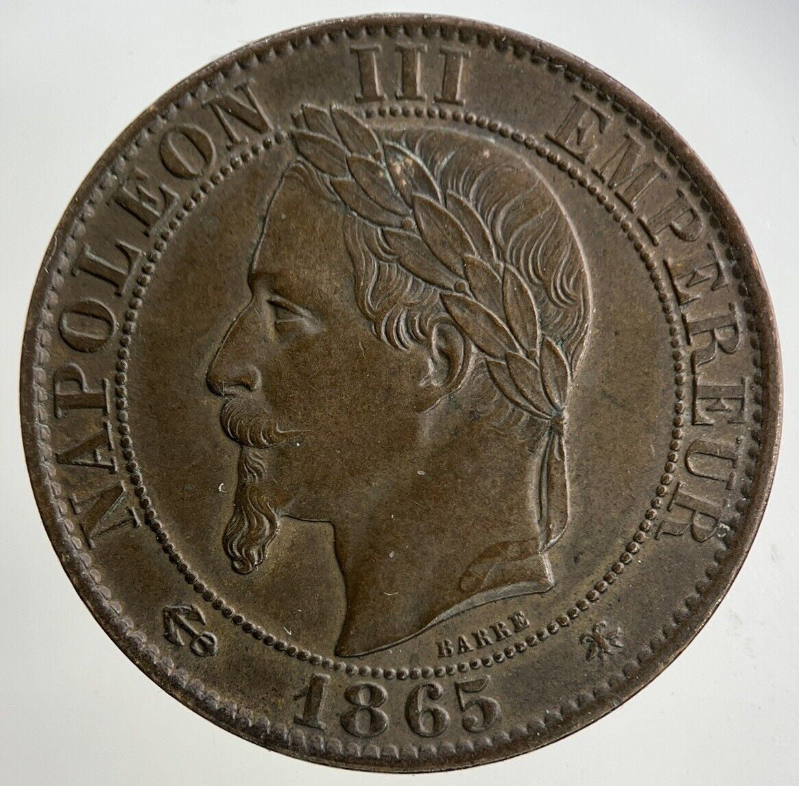 1865 France 5 Centimes Coin | Very High Grade