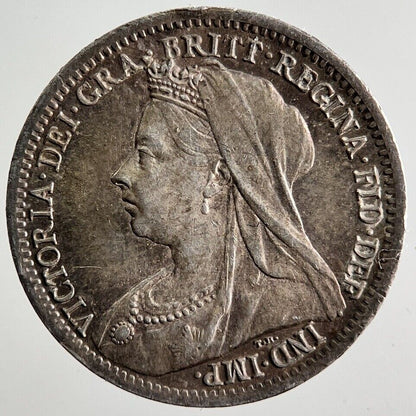 1901 Victoria Threepence Silver Coin | Very High Grade