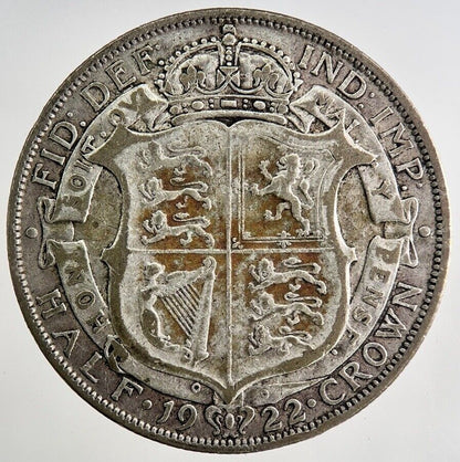 1922 George V Half - Crown Silver Coin | Fine Collectable Grade | a8124