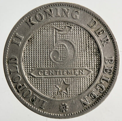 1894 Netherlands 5 Cent Coin | Fine Collectable Grade