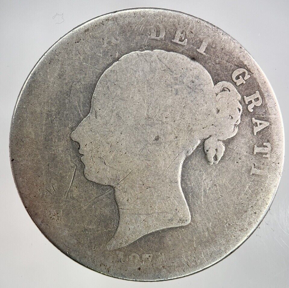 British Victoria Half - Crown Silver Coin | Fair Grade