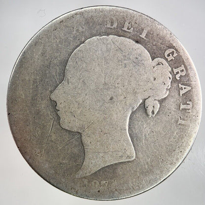 British Victoria Half - Crown Silver Coin | Fair Grade