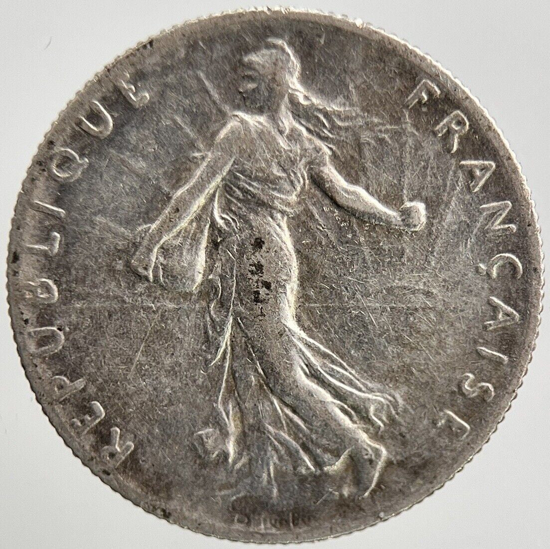 1917 France 50 Centimes Silver Coin | Fine Collectable Grade | a2106