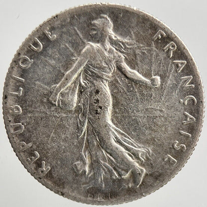 1917 France 50 Centimes Silver Coin | Fine Collectable Grade | a2106