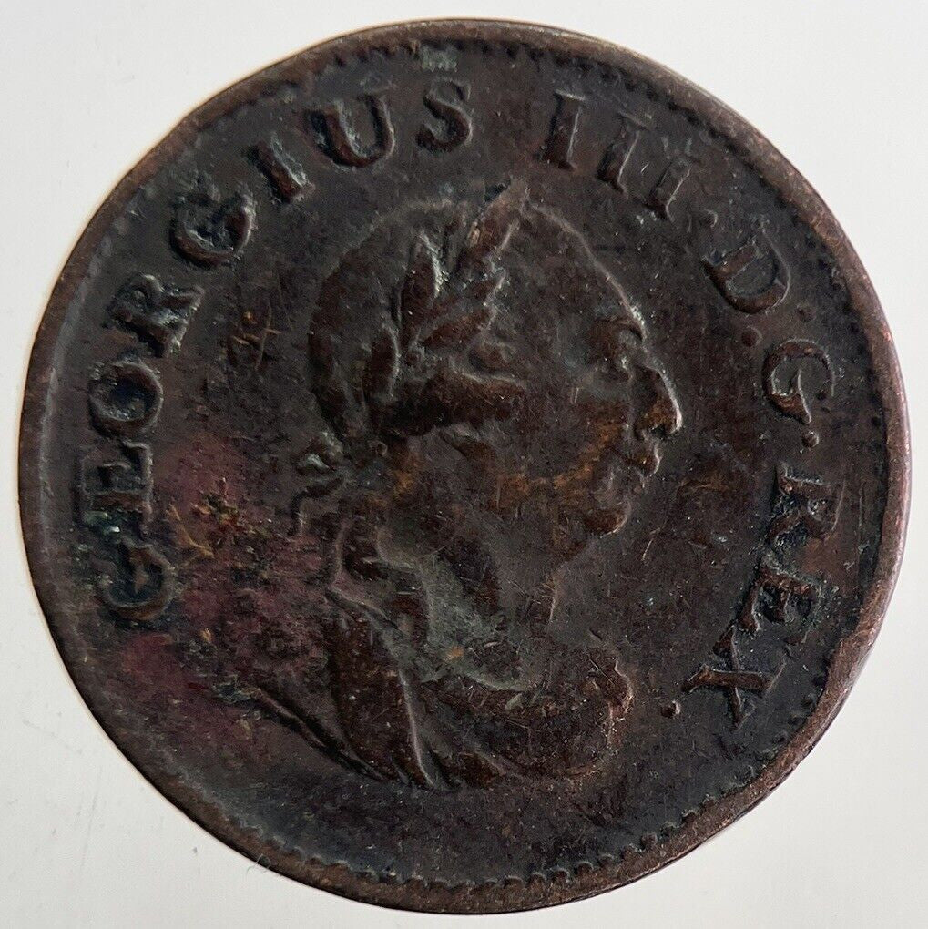 1806 Irish George III Hibernia Farthing Coin | Fine Collectable Grade | a9890