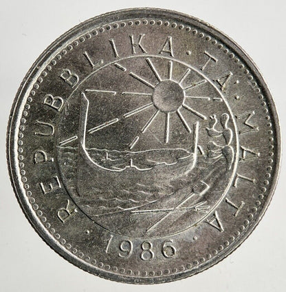 1986 Malta 5 Cents Coin | Fine Collectable Grade