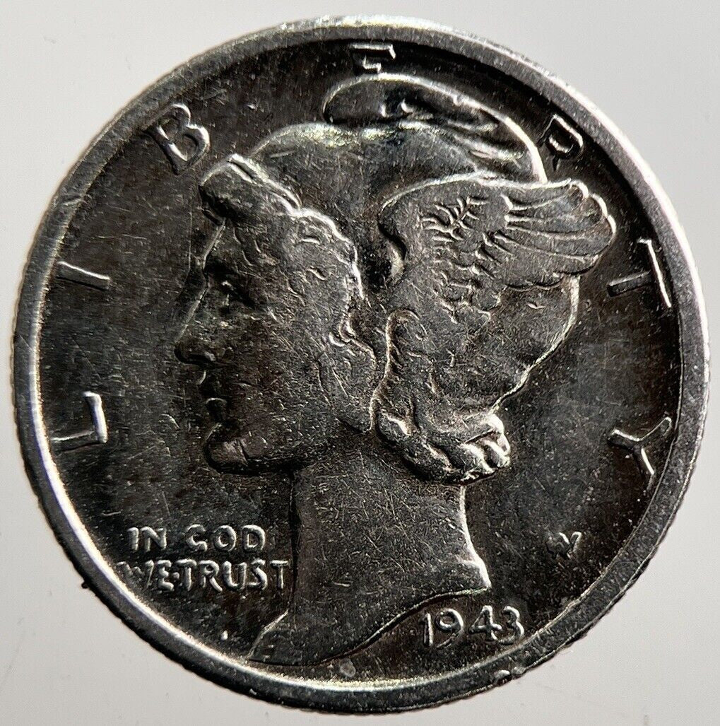 1943 - S US USA Mercury Dime Silver Coin | Collectable Grade | a3560