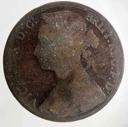 1880 Victoria One Penny Coin | Fair Grade