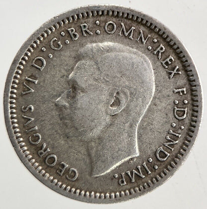 1943 Australia Threepence Silver Coin | Fine Collectable Grade