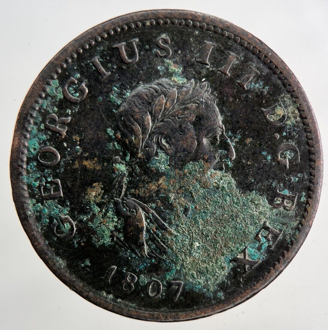 1807 George III 3rd Half - Penny Coin | Fine Collectable Grade