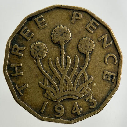 1943 George VI Brass Threepence Coin | Collectable Grade