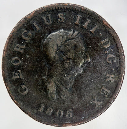1806 George III 3rd Half - Penny Coin | Collectable Grade