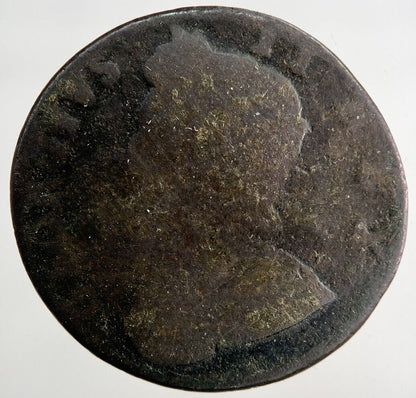 1734 George II 2nd Half - Penny Coin | Fair Grade