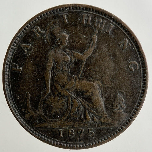 1875 - H Victoria Farthing Coin | Fine Collectable Grade