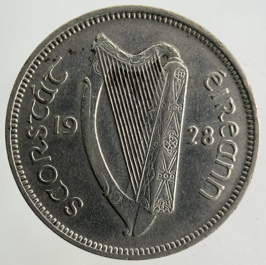 1928 Irish Threepence Coin | Fine Collectable Grade