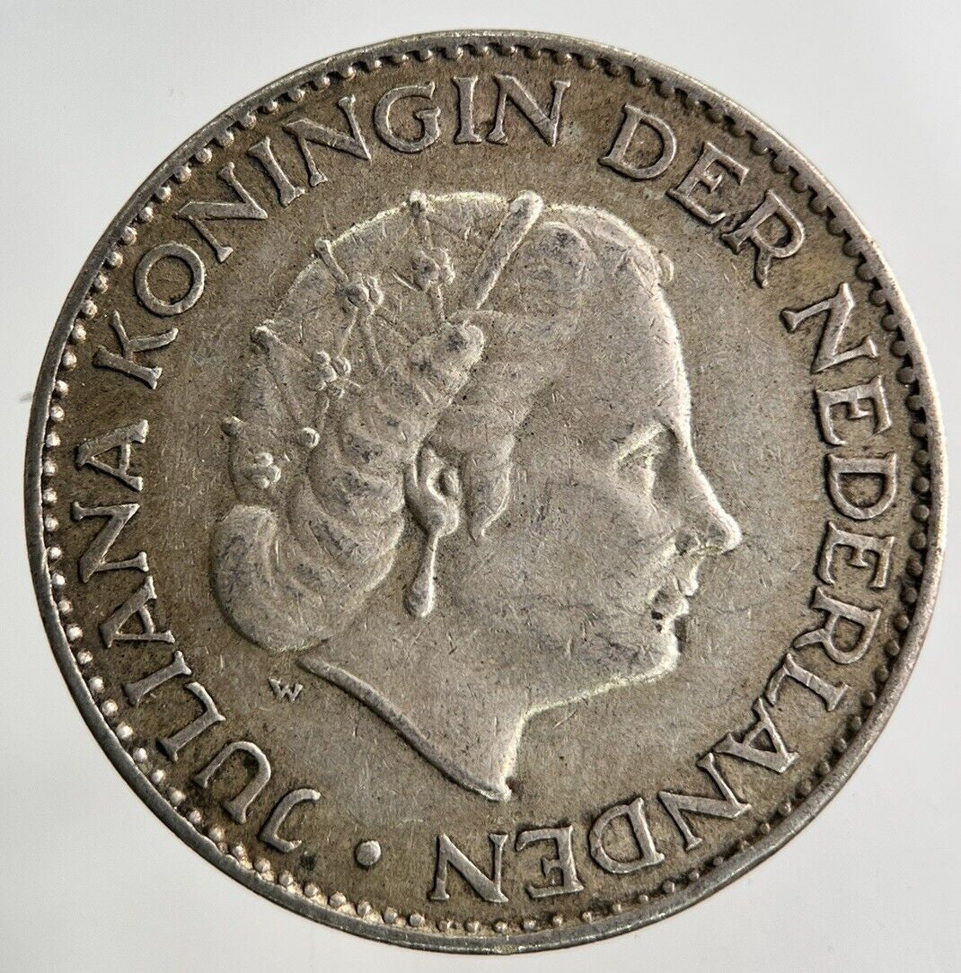 1955 Netherlands 1 Gulden Silver Coin | Fine Collectable Grade