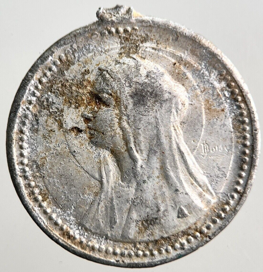 Old Religious Mary Pendant Necklace Charm Amulet | Height 2cm | a3023