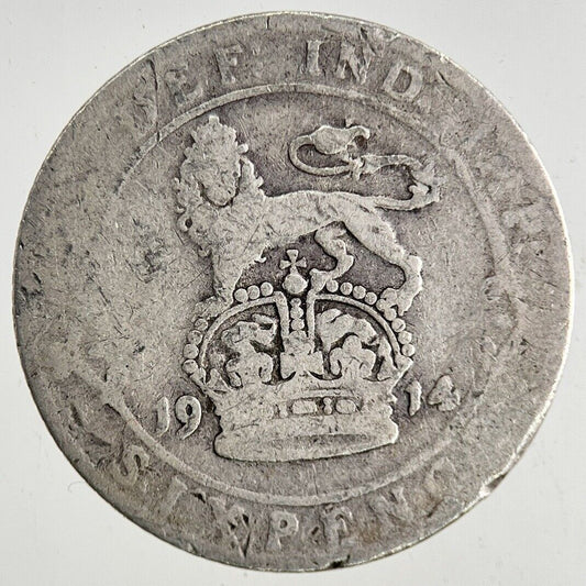 1914 George V Sixpence Silver Coin | Fair Grade