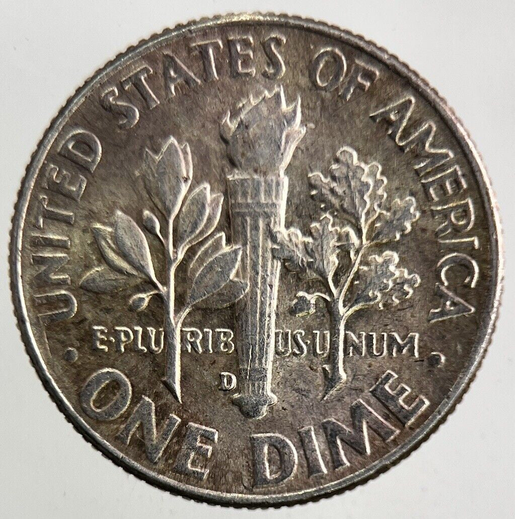 1964 - D US USA Roosevelt One Dime Silver Coin | Very High Grade