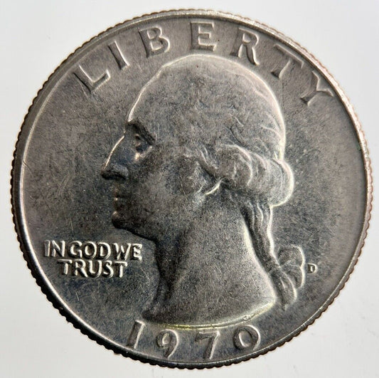 1970 US USA Quarter Dollar Coin | Fine Collectable Grade
