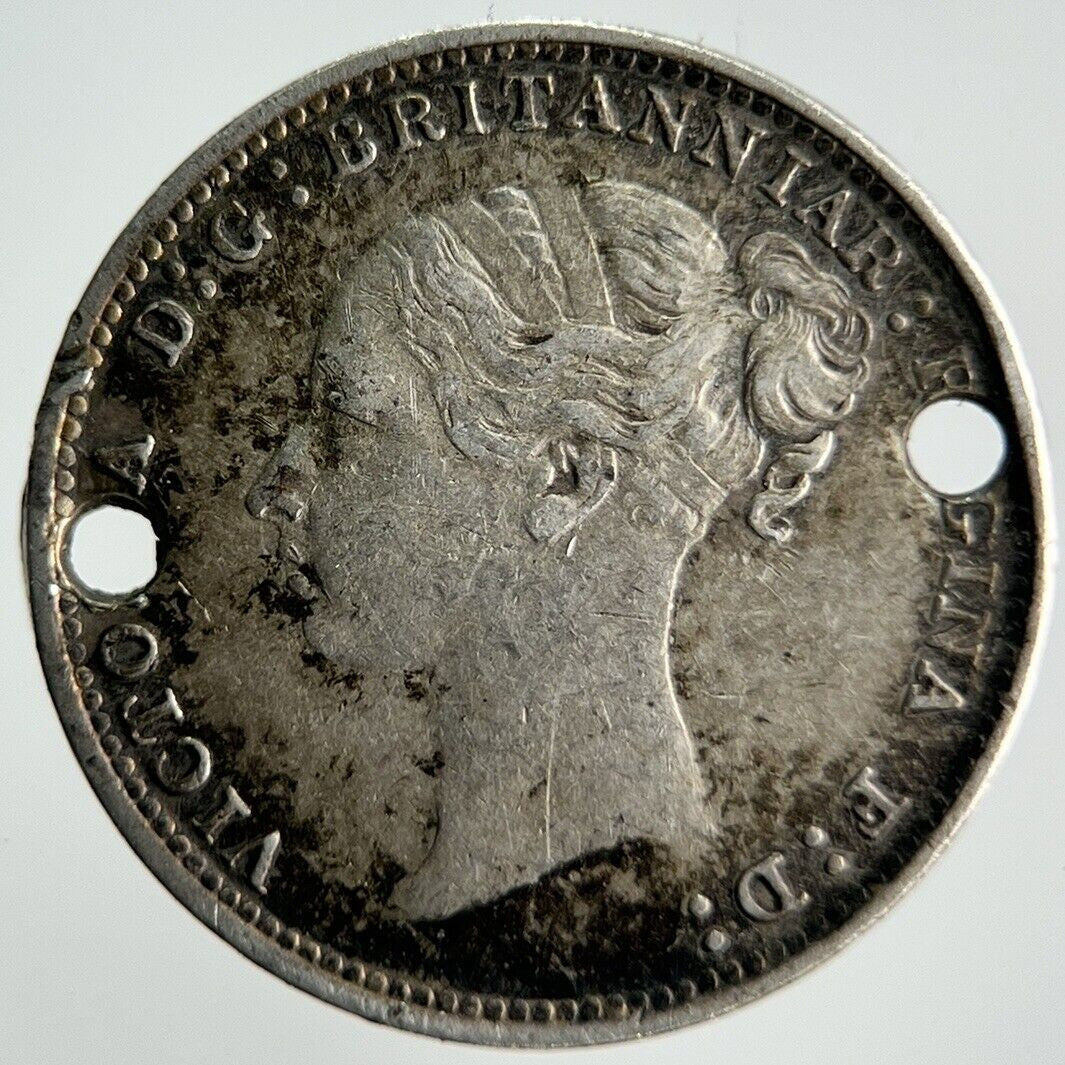 1880 Young Head Victoria Threepence Silver Coin | Very High Grade | a4056