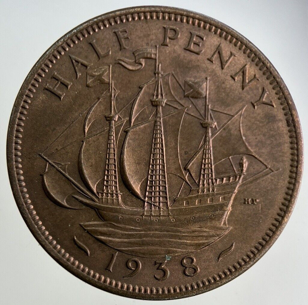 1938 George VI Half - Penny Coin | Very Fine Grade