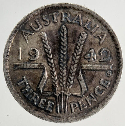 1942 - S Australia Threepence Silver Coin | Fine Collectable Grade